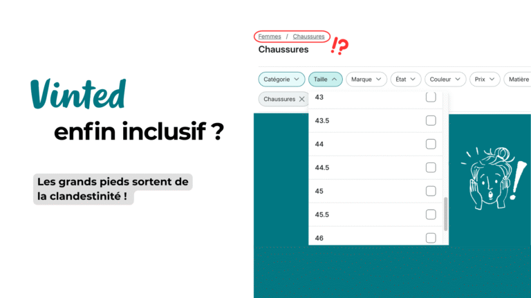 Vinted ajoute des pointures dans ses filtres.